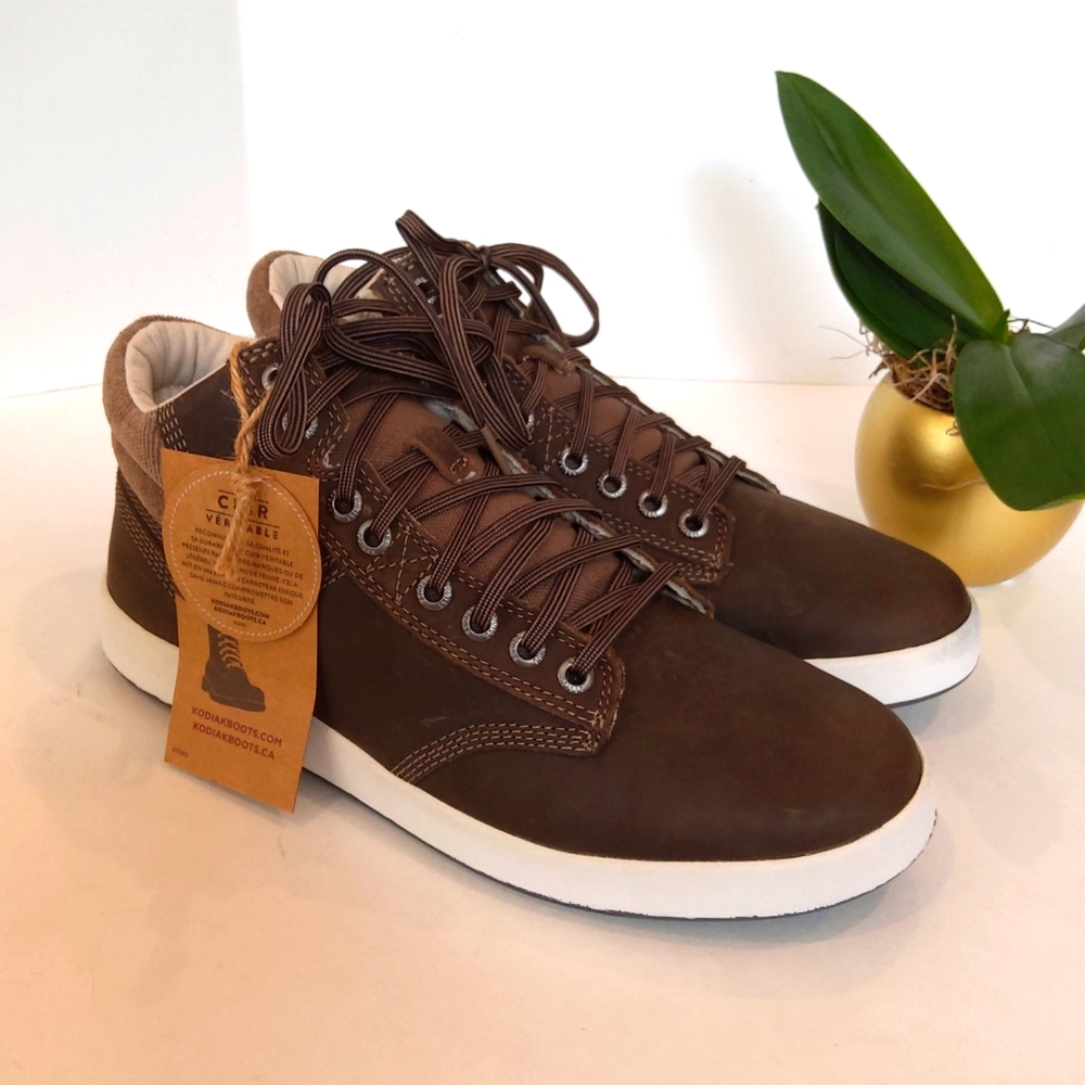 Kodiak Canada's boot Argus mid-cut brown leather sneakers